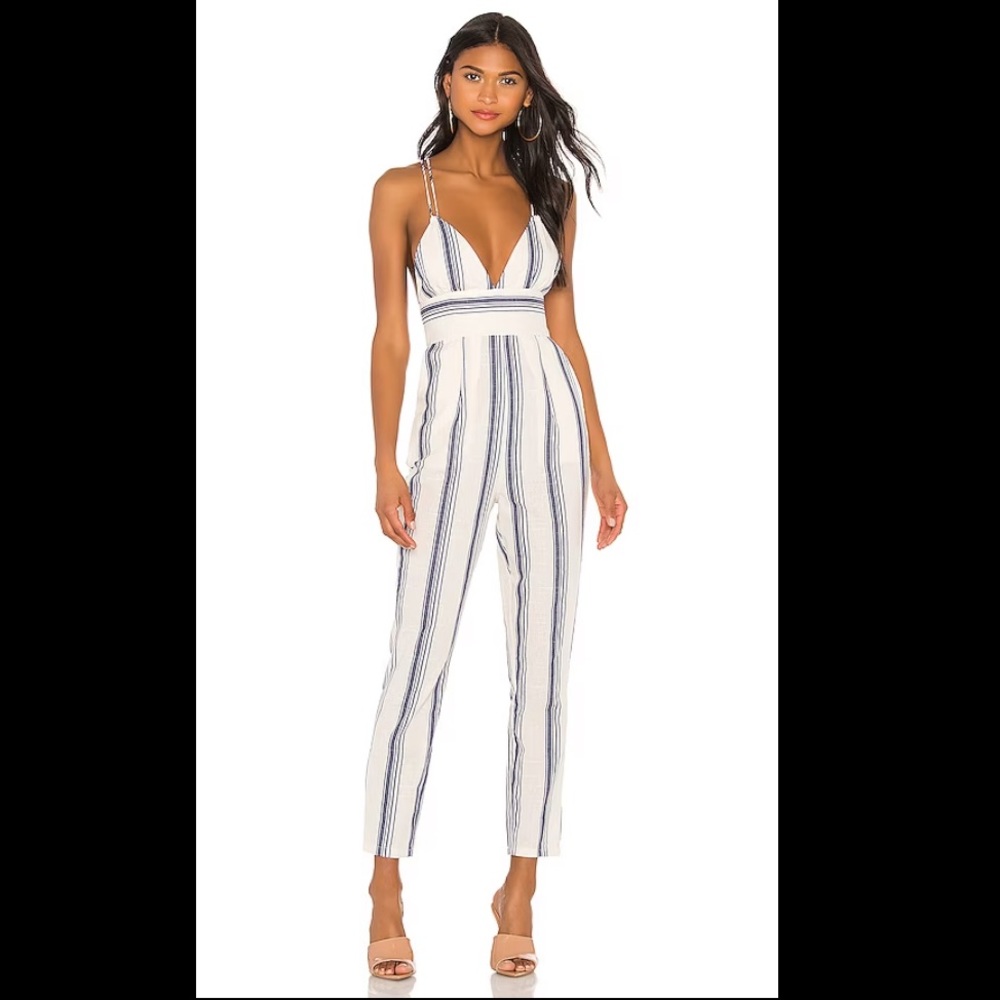 Superdown Evaline Stripped Jumpsuit